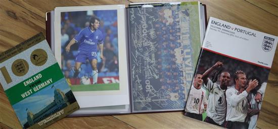 Two albums of signed photos of footballers, English Premiership etc